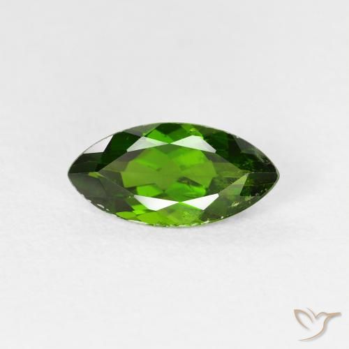 1.20ct Naturel Medium Dark-Green Diopside Chrome, Marquise, VS-SI