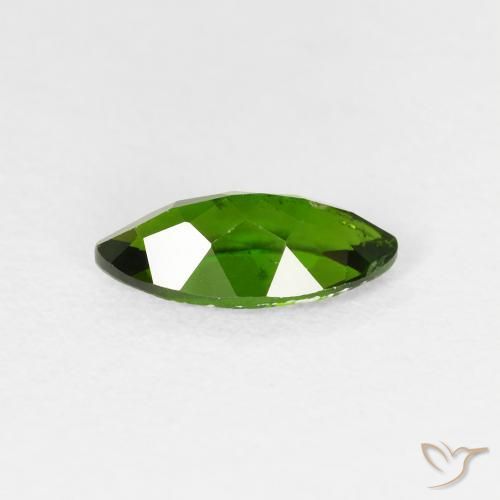 Diopside Chrome Medium Dark-Green naturelle Marquise, 1.20 ct, VS-SI