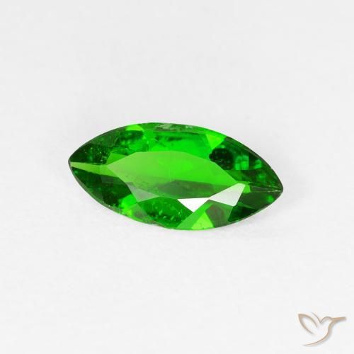 Diopside Chrome Vert intense naturelle Marquise, 0.87 ct, VS-SI