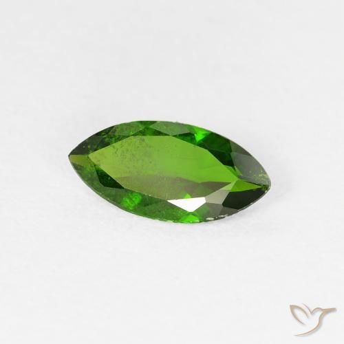 Diopside Chrome Vert foncé naturelle Marquise, 0.89 ct, VS-SI