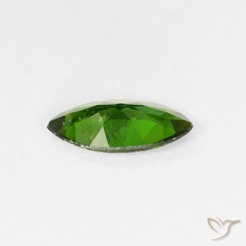 Diopside Chrome Vert foncé naturelle Marquise, 0.89 ct, VS-SI