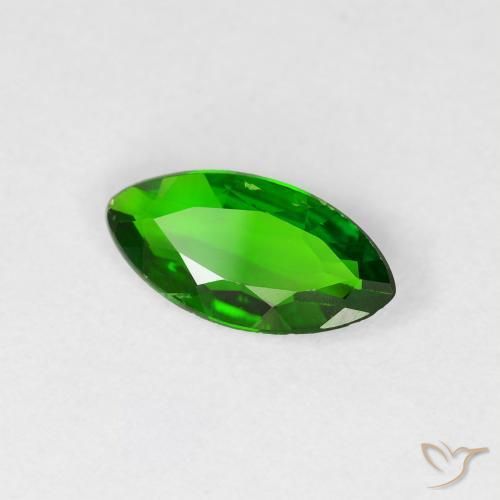 Diopside Chrome Vert intense naturelle Marquise, 0.85 ct, VS-SI