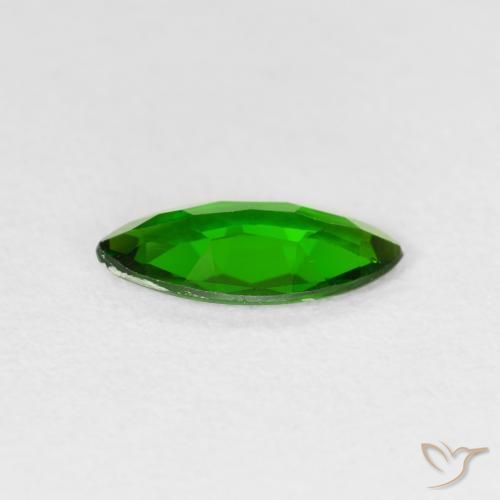 Diopside Chrome Vert intense naturelle Marquise, 0.85 ct, VS-SI
