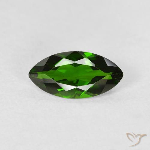 1.14ct Naturel Medium Dark-Green Diopside Chrome, Marquise, VS-SI