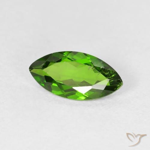 Diopside Chrome Vert moyen naturelle Marquise, 1.20 ct, VS-SI