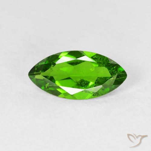 1.07ct Naturel Medium Dark-Green Diopside Chrome, Marquise, VS-SI