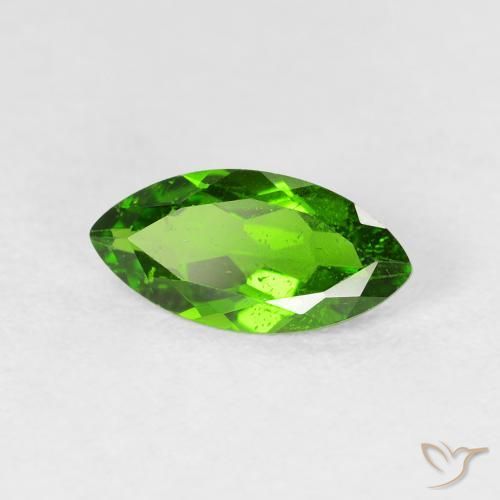 Diopside Chrome Medium Dark-Green naturelle Marquise, 1.07 ct, VS-SI