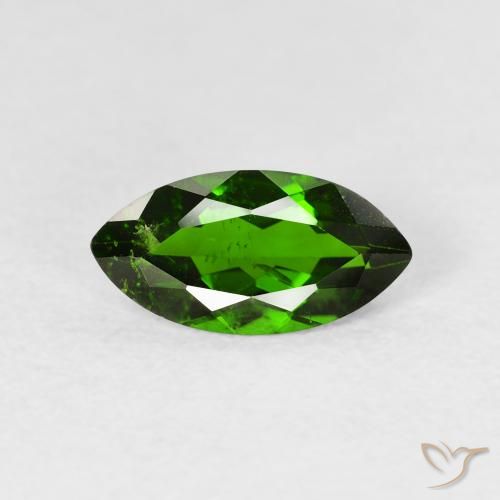 1.18ct Naturel Medium Dark-Green Diopside Chrome, Marquise, VS-SI