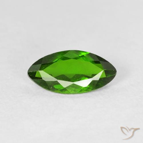 1.05ct Naturel Medium Dark-Green Diopside Chrome, Marquise, VS-SI