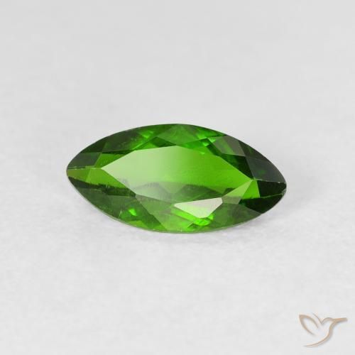 Diopside Chrome Medium Dark-Green naturelle Marquise, 1.05 ct, VS-SI