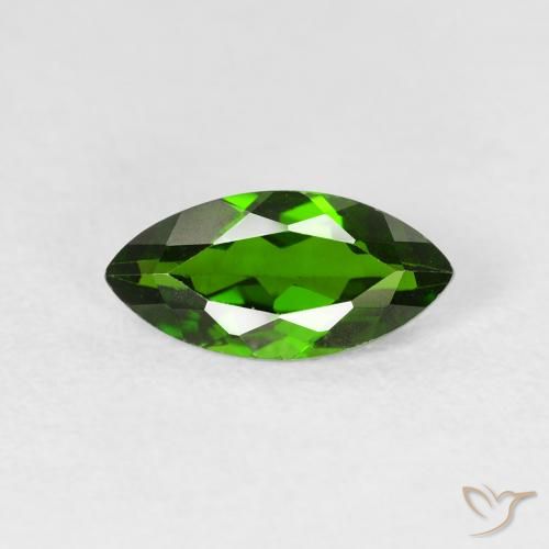 1.18ct Naturel Medium Dark-Green Diopside Chrome, Marquise, VS-SI
