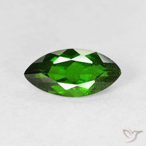 1.28ct Naturel Medium Dark-Green Diopside Chrome, Marquise, VS-SI