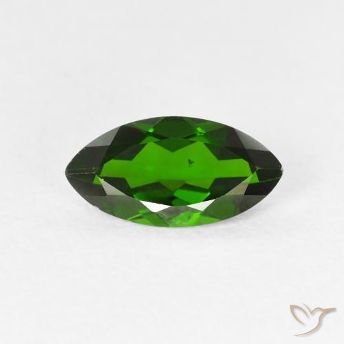1.18ct Naturel Medium Dark-Green Diopside Chrome, Marquise, VS-SI