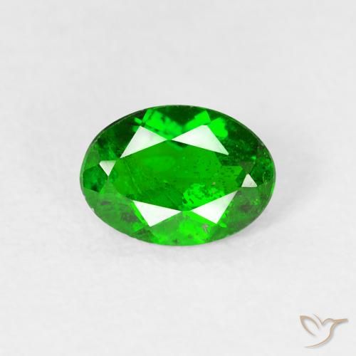 0.76ct Naturel Vert foncé Diopside Chrome, ovale, VS-SI