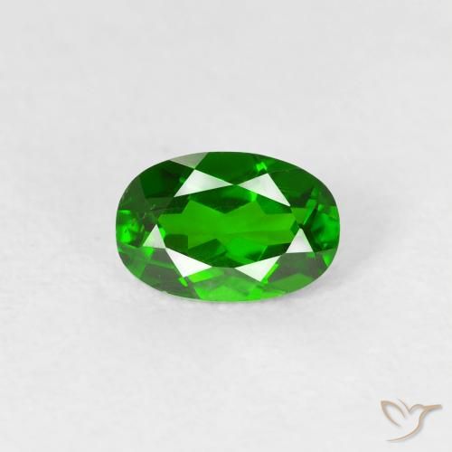 0.59ct Naturel Vert forêt clair Diopside Chrome, ovale, VS