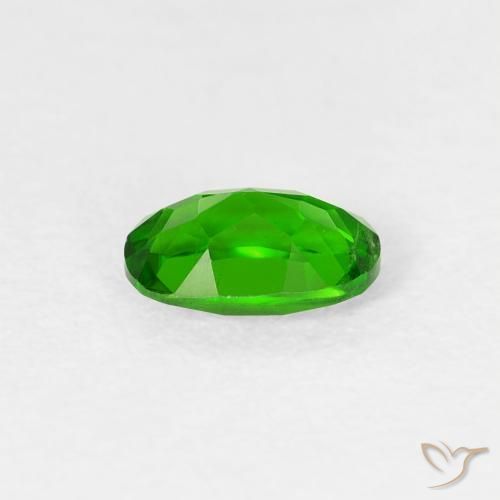 Diopside Chrome Vert intense naturelle ovale, 0.50 ct, VS