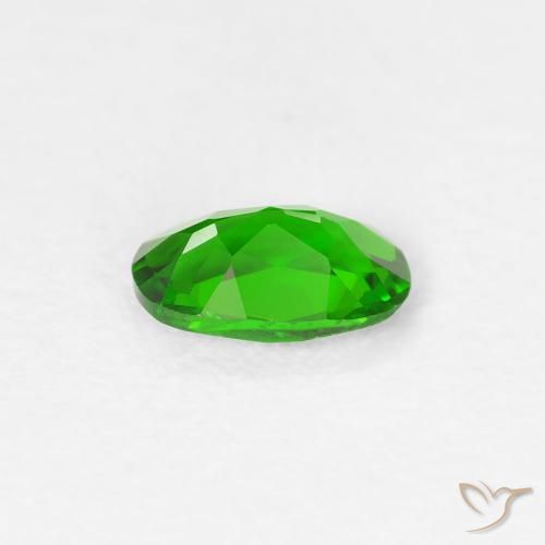 Diopside Chrome Vert forêt clair naturelle ovale, 0.43 ct, VS