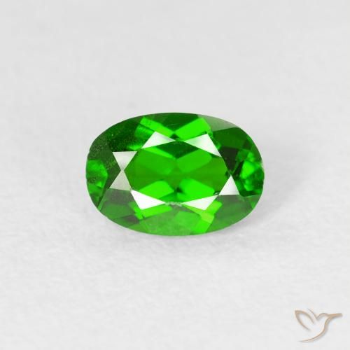 0.57ct Naturel Vert foncé Diopside Chrome, ovale, VS