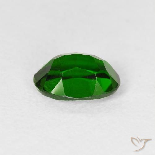 Diopside Chrome Vert forêt clair naturelle ovale, 0.96 ct, VS