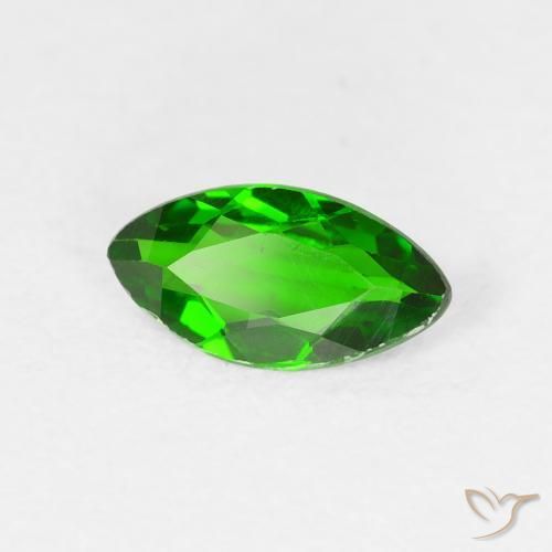 Diopside Chrome Vert foncé naturelle Marquise, 0.61 ct, VS