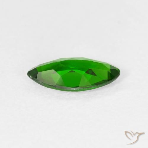 Diopside Chrome Vert foncé naturelle Marquise, 0.61 ct, VS