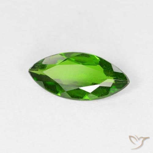 Diopside Chrome Medium Dark-Green naturelle Marquise, 0.81 ct, VS