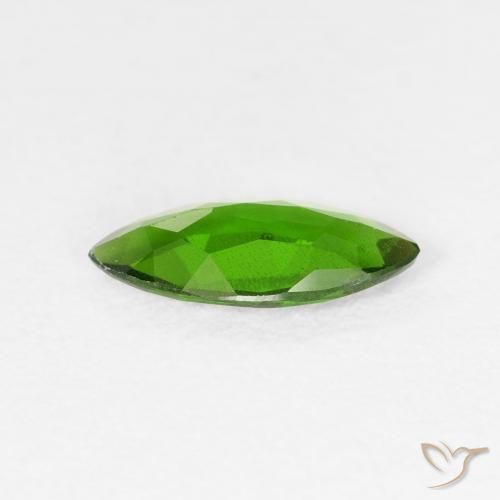 Diopside Chrome Medium Dark-Green naturelle Marquise, 0.81 ct, VS