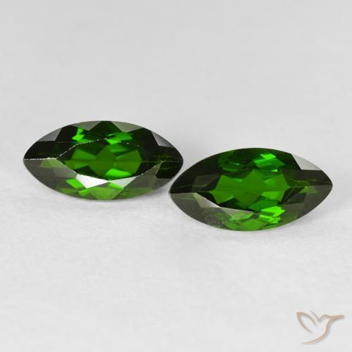 2.79ctw Naturel Medium Dark-Green Diopside Chrome, Marquise, VS-SI