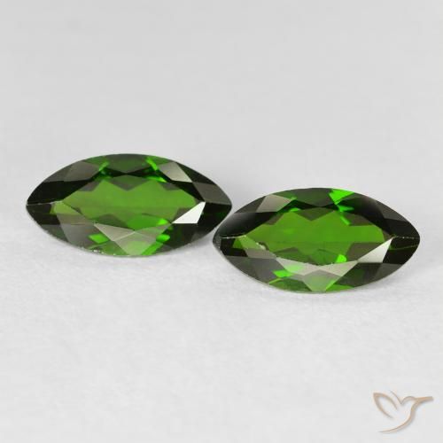 2.35ctw Naturel Medium Dark-Green Diopside Chrome, Marquise, VS-SI