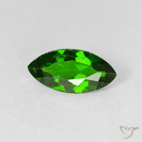 Diopside Chrome Vert forêt clair naturelle Marquise, 1.04 ct, VS-SI