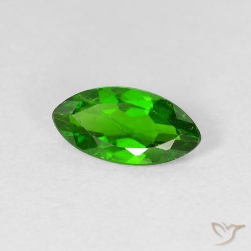 Diopside Chrome Medium Dark-Green naturelle Marquise, 1.11 ct, VS-SI