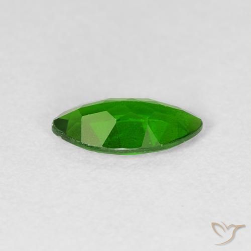 Diopside Chrome Medium Dark-Green naturelle Marquise, 1.11 ct, VS-SI