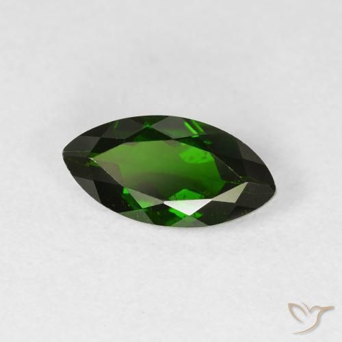 Diopside Chrome Vert foncé naturelle Marquise, 1.17 ct, VS