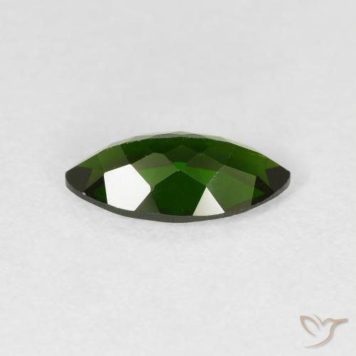 Diopside Chrome Vert foncé naturelle Marquise, 1.17 ct, VS