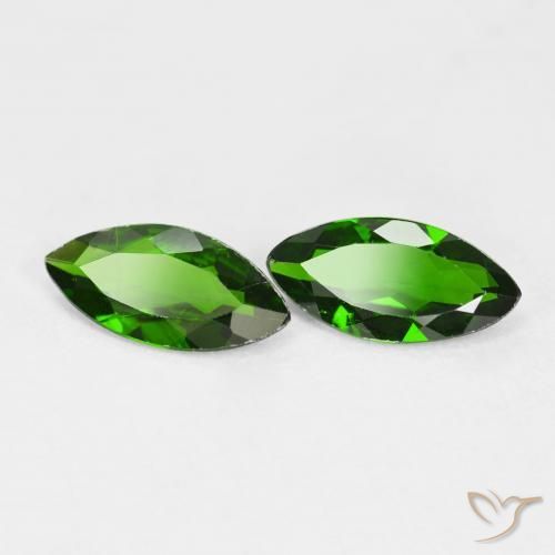 Shop natural 1.67ct Medium Dark-Green Diopside Chrome gems, Marquise, from Russie at GemSelect. In stock, global shipping!
