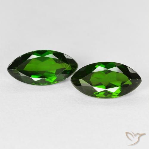 2.58ctw Naturel Medium Dark-Green Diopside Chrome, Marquise, VS