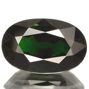 Tourmaline de chrome vert naturelle coupe ovale, 2,57 ct, VS-SI