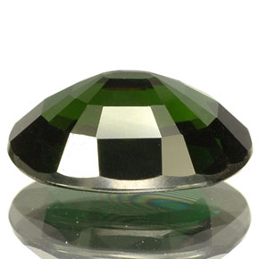 Tourmaline de chrome vert naturelle coupe ovale, 2,57 ct, VS-SI