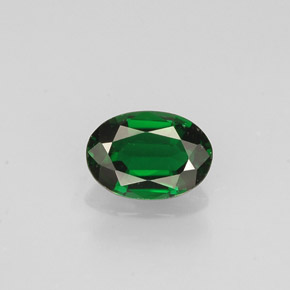 Tourmaline chromée Vert naturelle Coupe ovale, 0.49 ct, VVS-VS