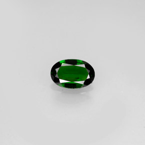 Tourmaline de chrome vert naturelle coupe ovale, 0,36 ct, VVS-VS