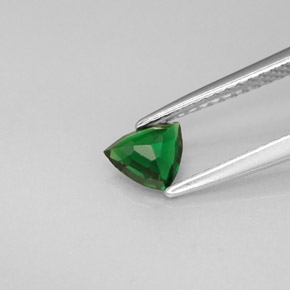 Tourmaline de chrome vert naturelle trillion, 0,38 ct, VVS-VS