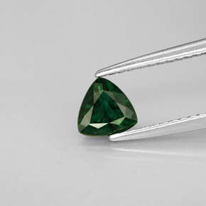 Tourmaline de chrome vert naturelle trillion, 0,47 ct, VVS-VS