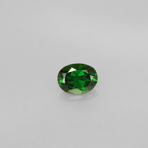 Tourmaline de chrome vert naturelle coupe ovale, 0,34 ct, VVS-VS