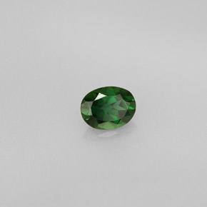 Tourmaline de chrome vert naturelle coupe ovale, 0,34 ct, VVS-VS
