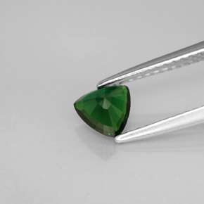 Tourmaline de chrome vert naturelle trillion, 0,51 ct, VVS-VS