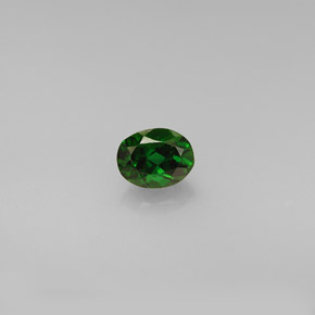 Tourmaline de chrome vert naturelle coupe ovale, 0,42 ct, VVS-VS