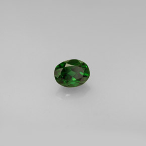 Tourmaline de chrome vert naturelle coupe ovale, 0,42 ct, VVS-VS
