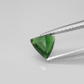 Tourmaline de chrome vert naturelle trillion, 0,41 ct, VS