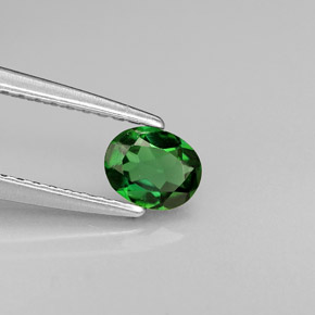 Tourmaline de chrome vert naturelle coupe ovale, 0,30 ct, VVS-VS