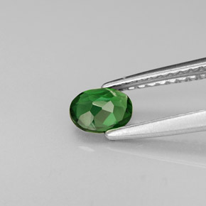Tourmaline de chrome vert naturelle coupe ovale, 0,30 ct, VVS-VS